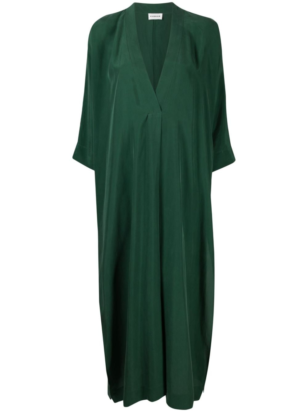 P.A.R.O.S.H. V-neck silk maxi dress - Green von P.A.R.O.S.H.