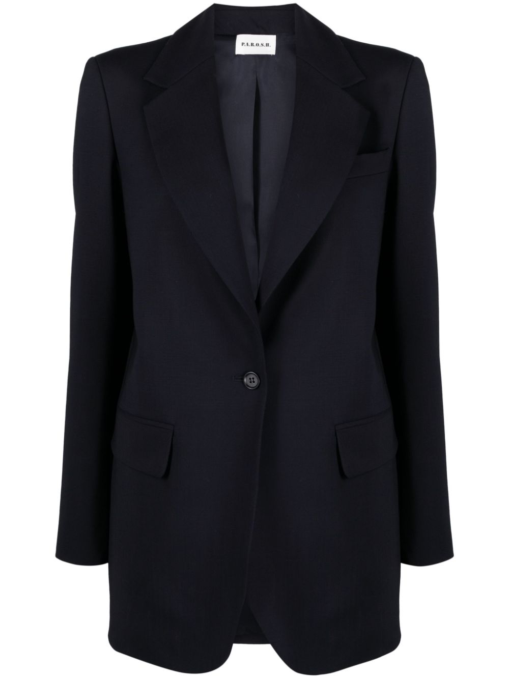 P.A.R.O.S.H. american-vent virgin-wool blazer - Blue von P.A.R.O.S.H.