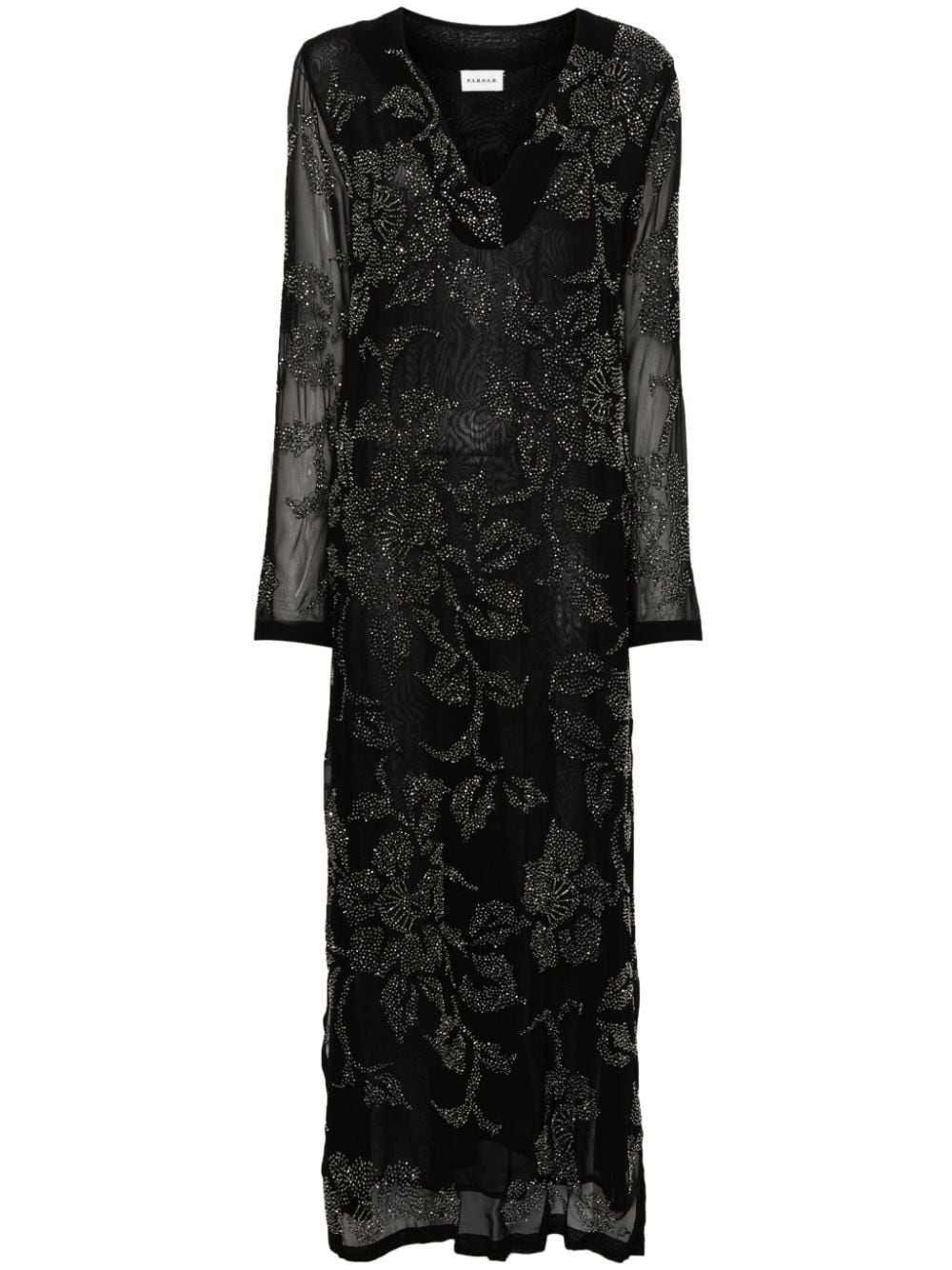 P.A.R.O.S.H. bead embellished maxi dress - Black von P.A.R.O.S.H.