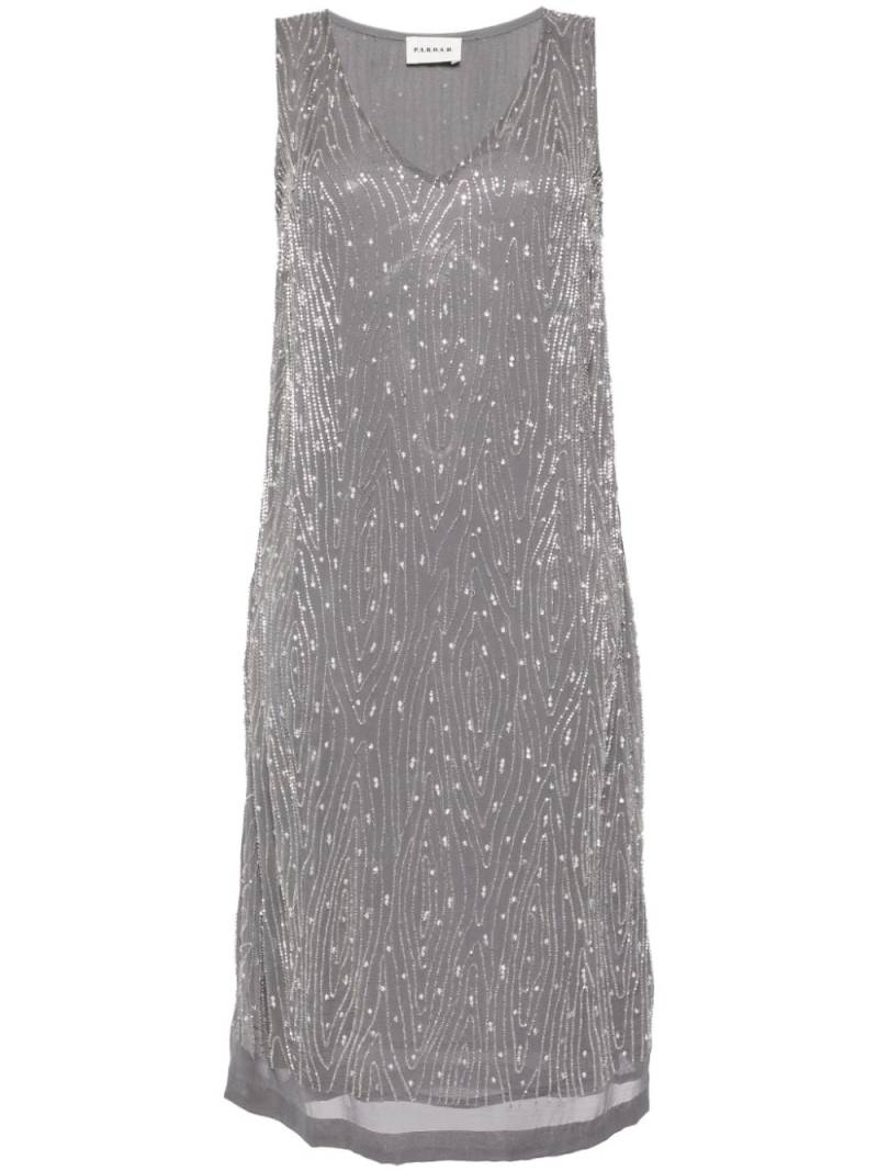 P.A.R.O.S.H. bead-embellished minidress - Grey von P.A.R.O.S.H.