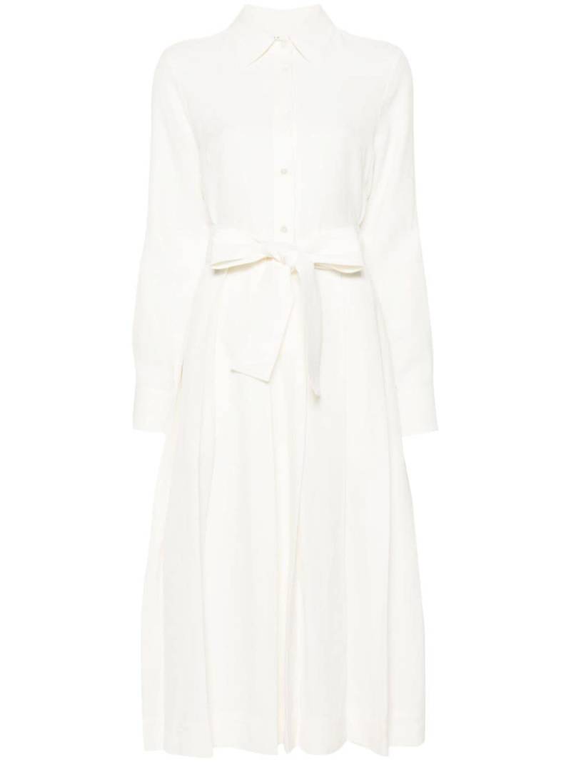 P.A.R.O.S.H. belted midi shirt dress - White von P.A.R.O.S.H.