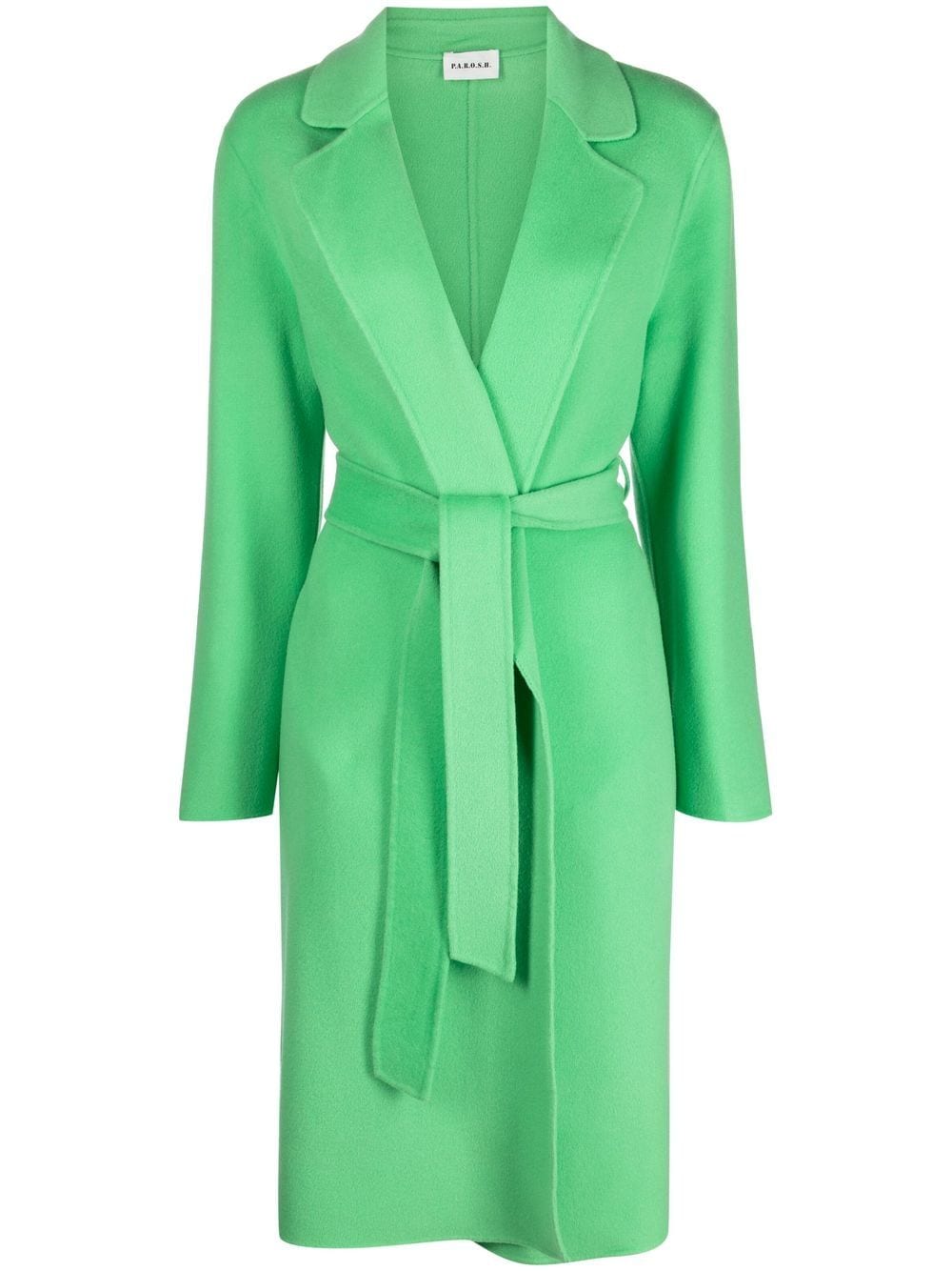 P.A.R.O.S.H. belted wrap coat - Green von P.A.R.O.S.H.