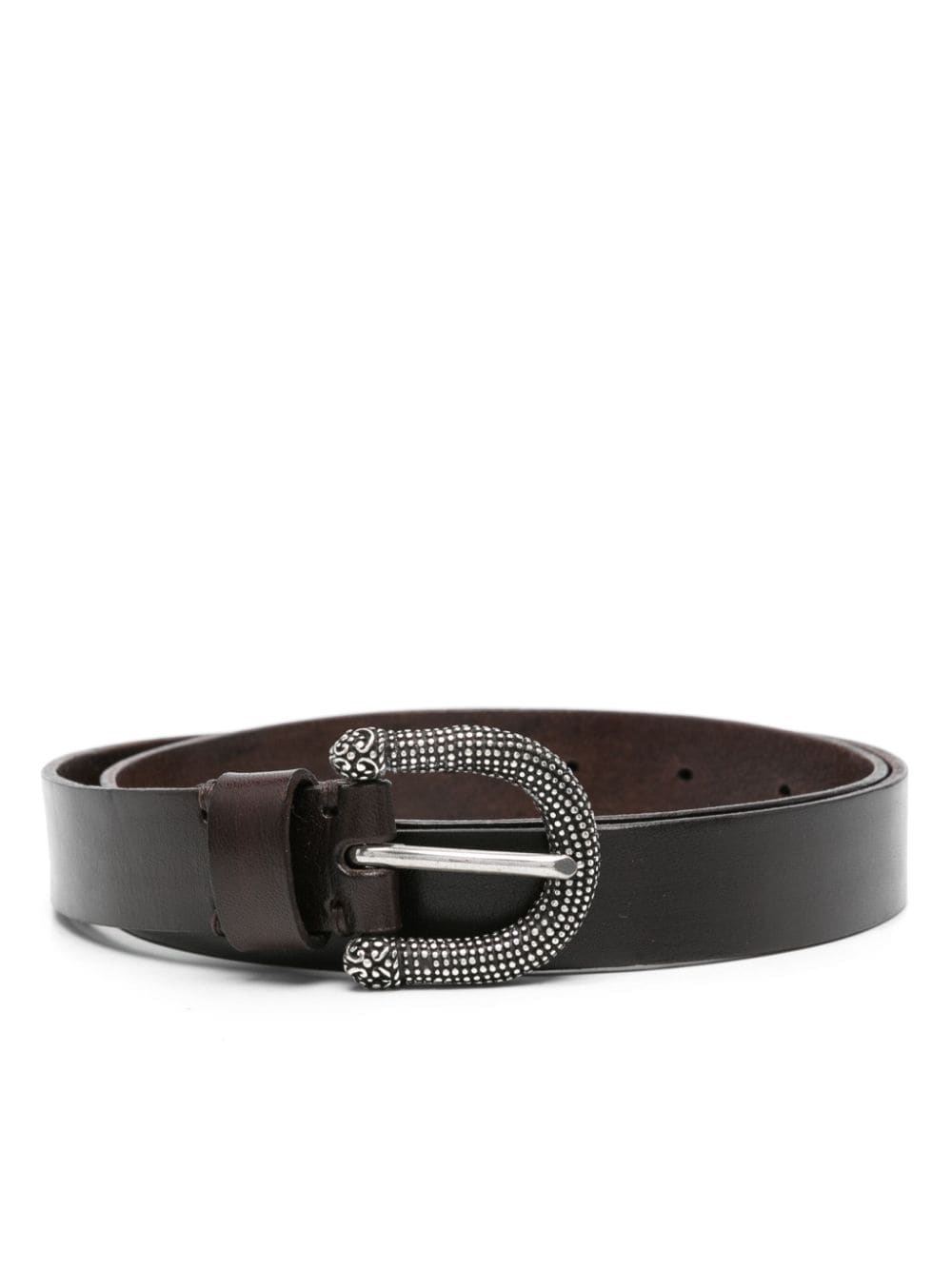 P.A.R.O.S.H. buckle leather belt - Brown von P.A.R.O.S.H.