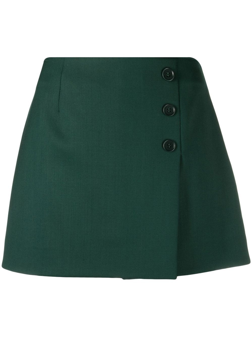 P.A.R.O.S.H. button-detail A-line mini skirt - Green von P.A.R.O.S.H.