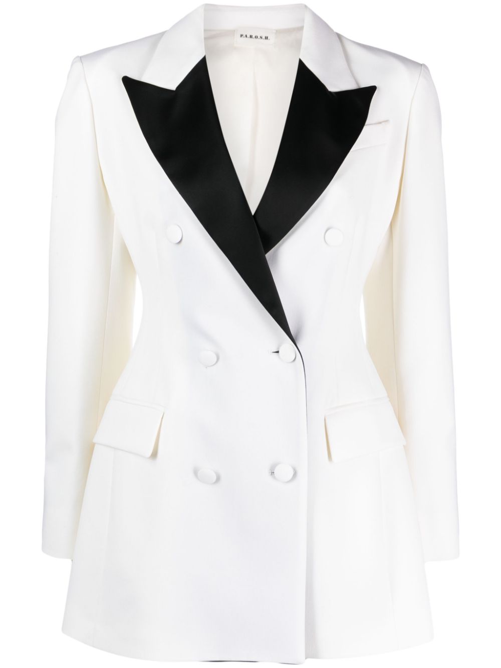 P.A.R.O.S.H. contrasting-lapels double-breasted blazer - White von P.A.R.O.S.H.