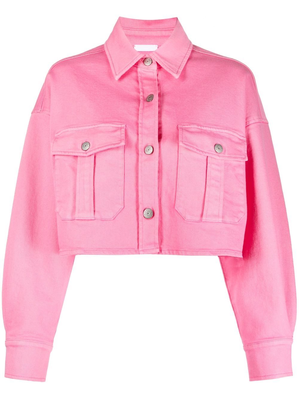 P.A.R.O.S.H. cropped denim jacket - Pink von P.A.R.O.S.H.