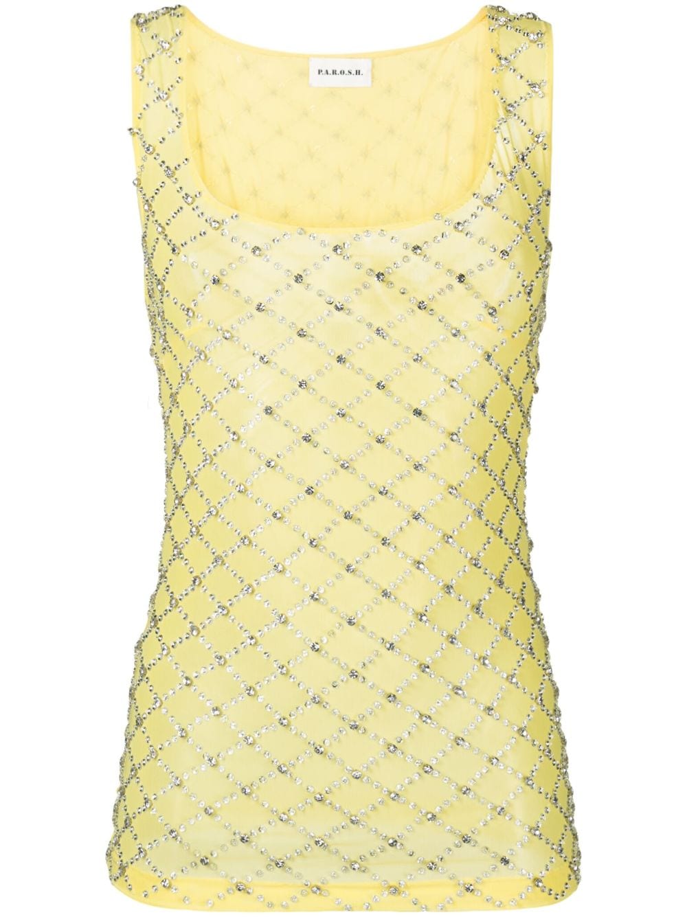 P.A.R.O.S.H. crystal-embellished top - Yellow von P.A.R.O.S.H.