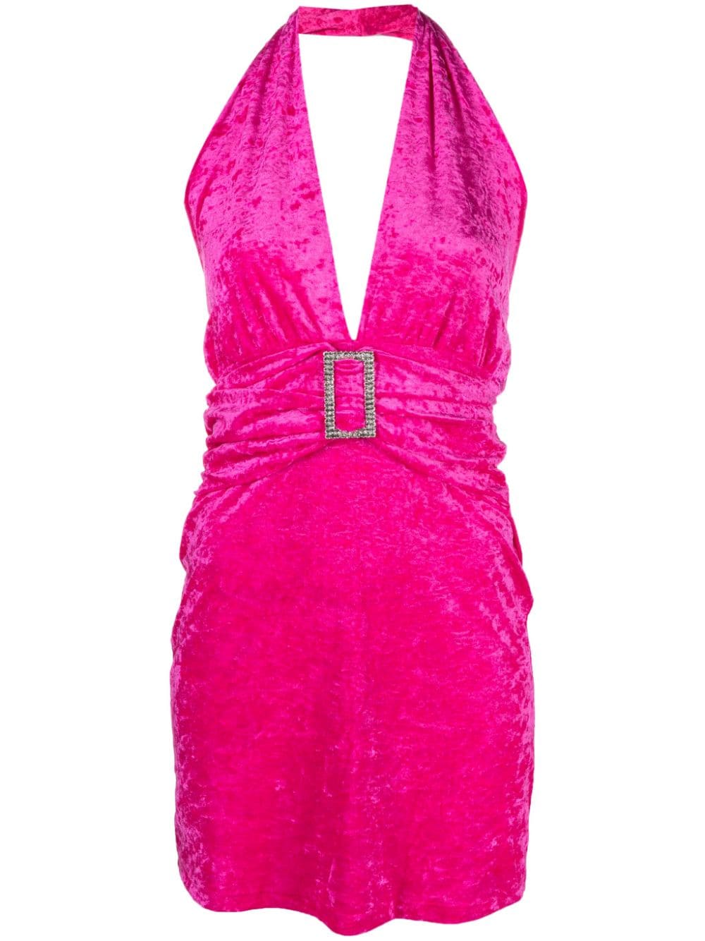 P.A.R.O.S.H. crystal-embellished velvet minidress - Pink von P.A.R.O.S.H.