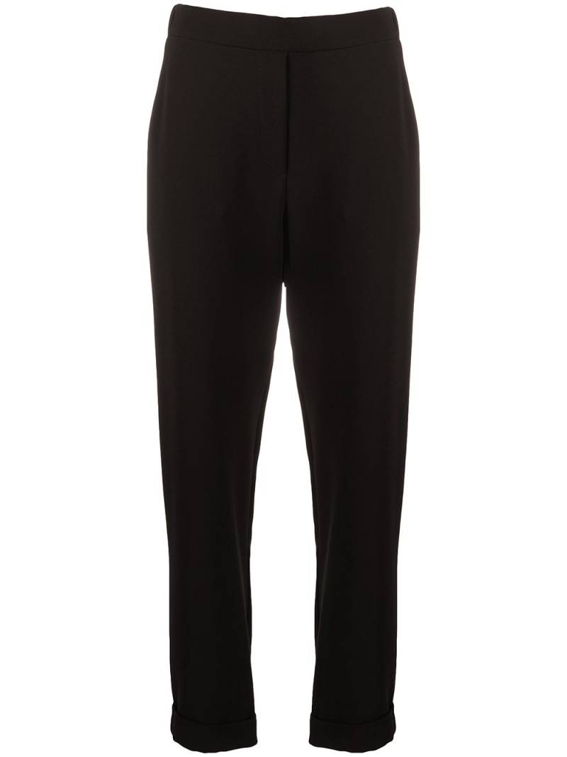 P.A.R.O.S.H. elasticated straight leg trousers - Black von P.A.R.O.S.H.