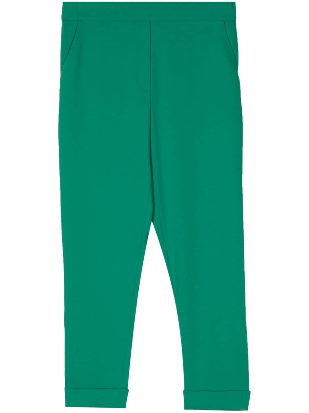 P.A.R.O.S.H. elasticated-waist tapered trousers - Green von P.A.R.O.S.H.
