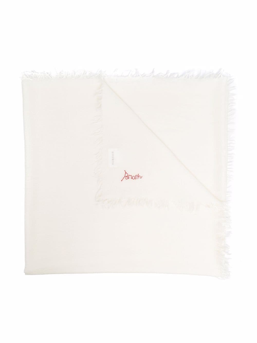 P.A.R.O.S.H. embroidered-logo scarf - White von P.A.R.O.S.H.