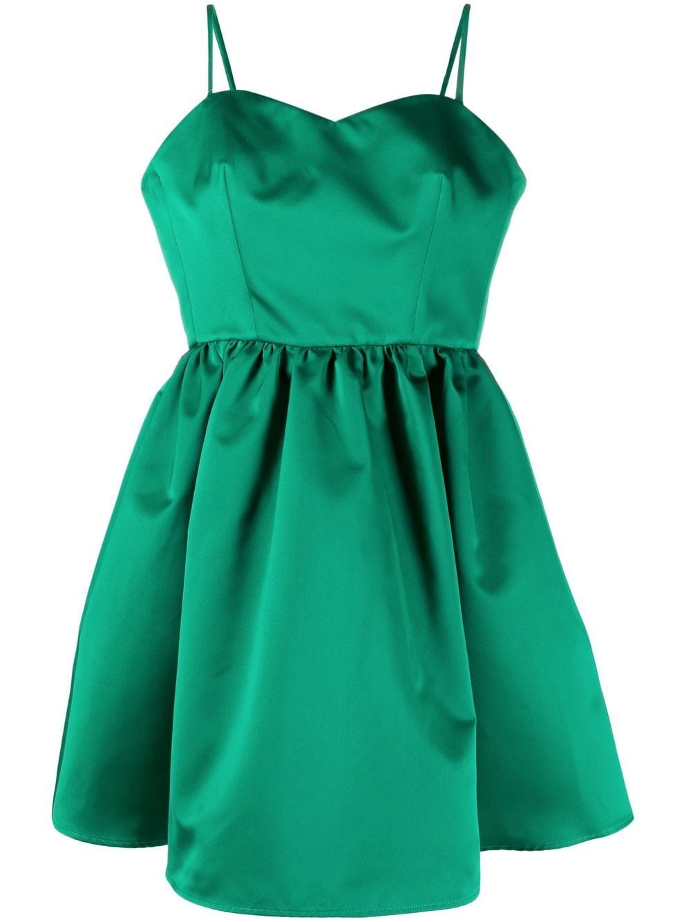 P.A.R.O.S.H. empire-line satin mini dress - Green von P.A.R.O.S.H.