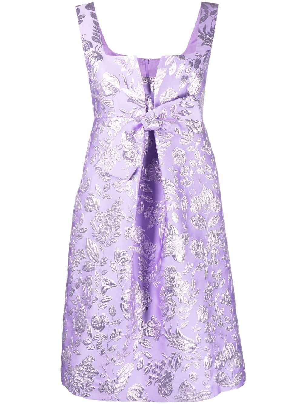 P.A.R.O.S.H. floral metallic-jacquard dress - Purple von P.A.R.O.S.H.