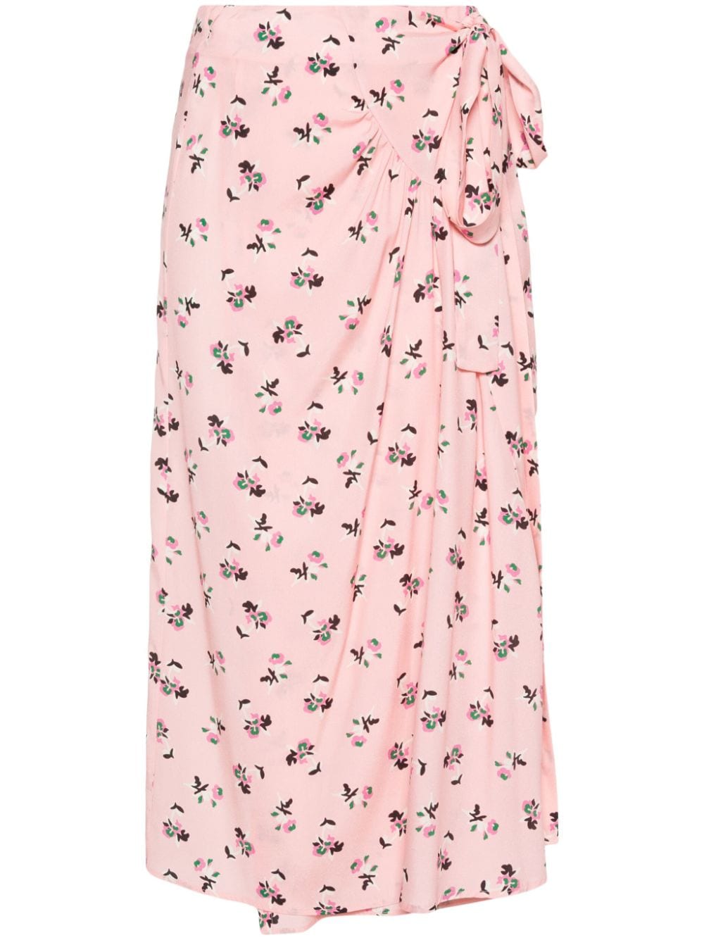 P.A.R.O.S.H. floral-print silk skirt - Pink von P.A.R.O.S.H.