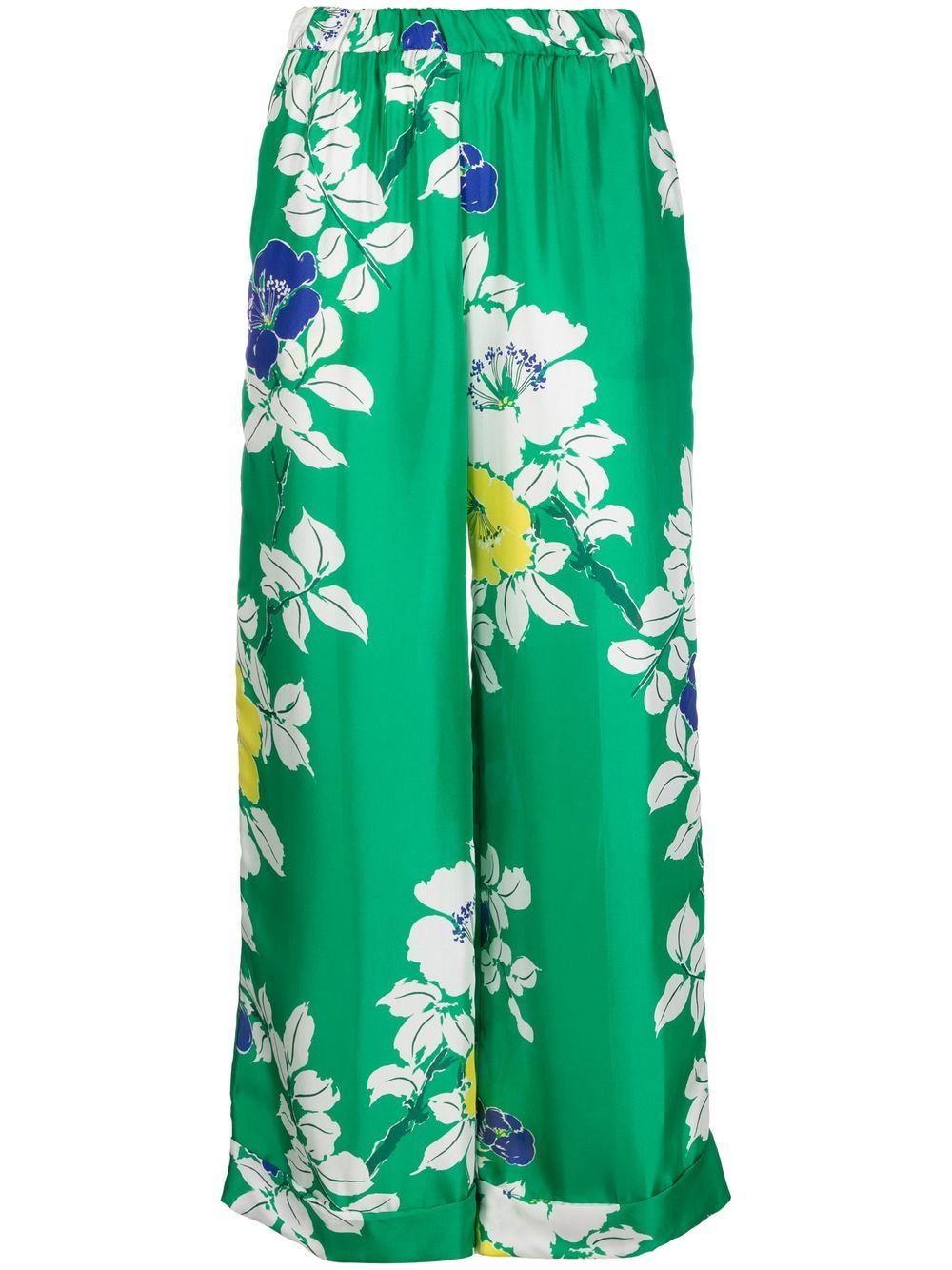 P.A.R.O.S.H. floral-print wide-leg trousers - Green von P.A.R.O.S.H.