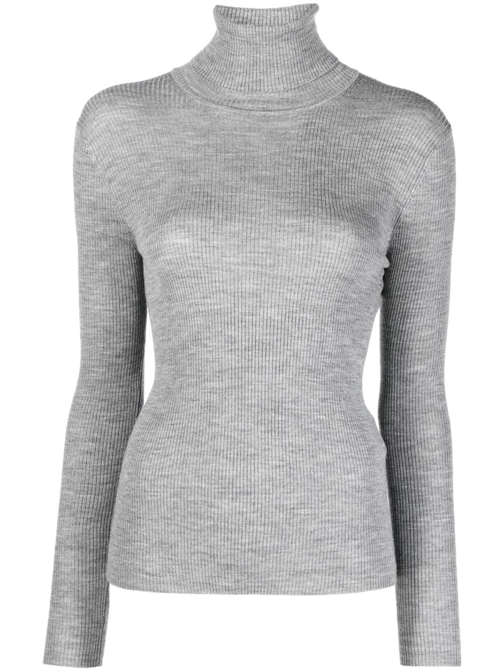 P.A.R.O.S.H. high-neck ribbed-knit wool top - Grey von P.A.R.O.S.H.