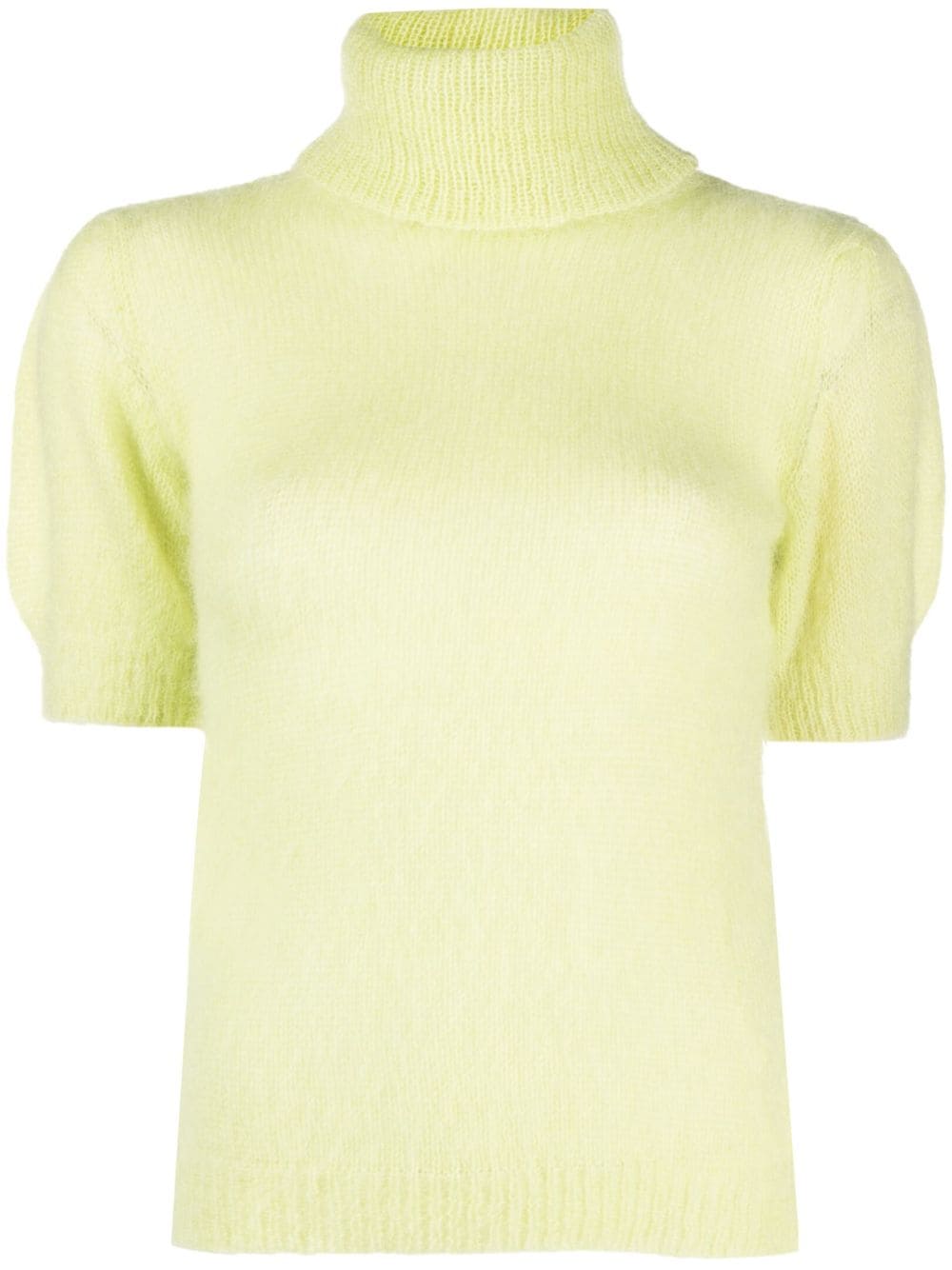 P.A.R.O.S.H. high-neck short-sleeve knit top - Green von P.A.R.O.S.H.