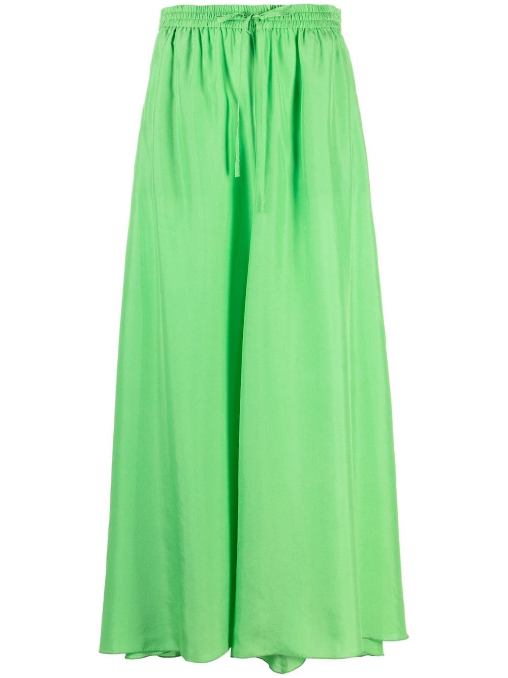 P.A.R.O.S.H. high-waist silk midi skirt - Green von P.A.R.O.S.H.
