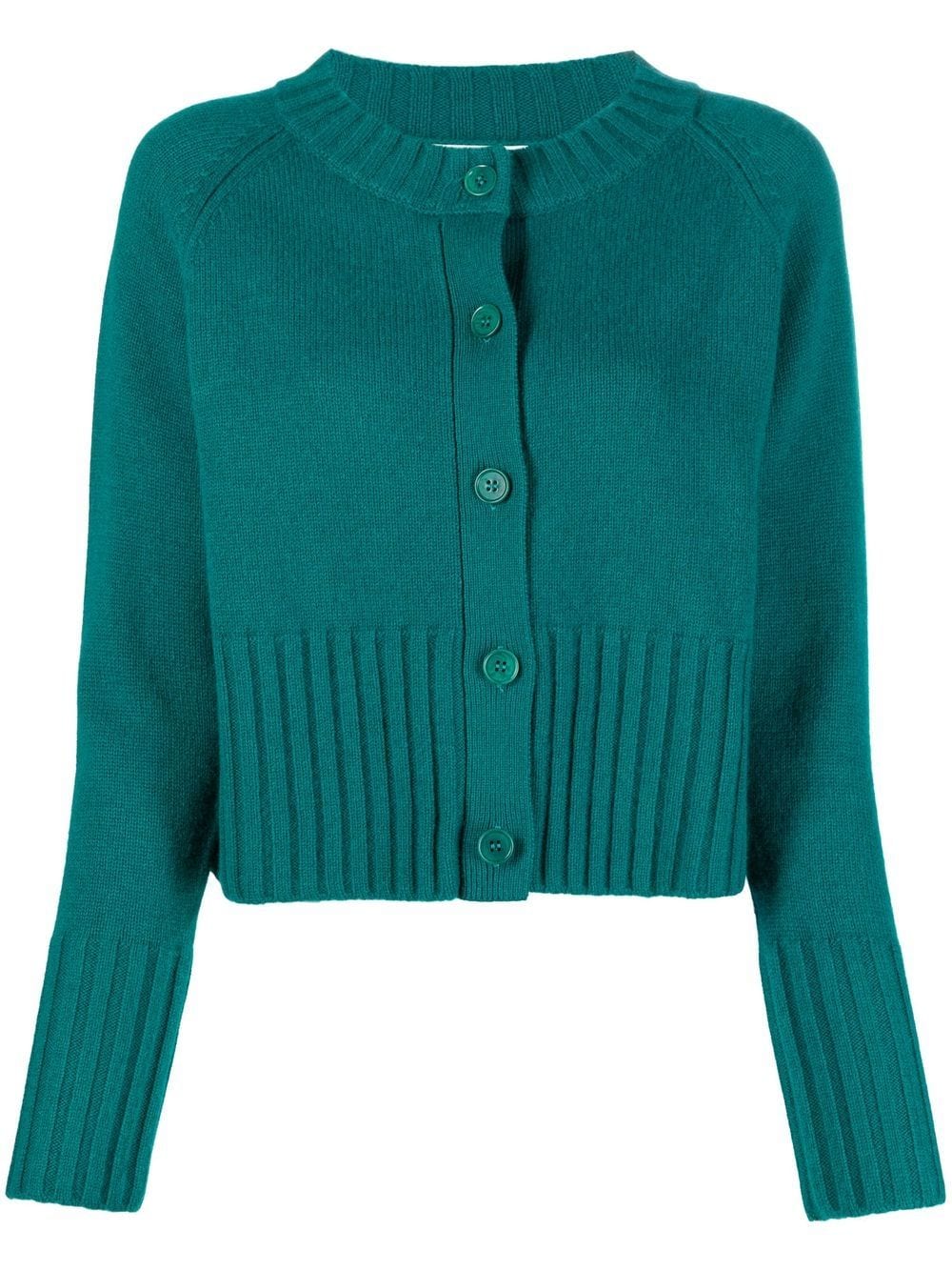 P.A.R.O.S.H. knitted cropped cardigan - Green von P.A.R.O.S.H.