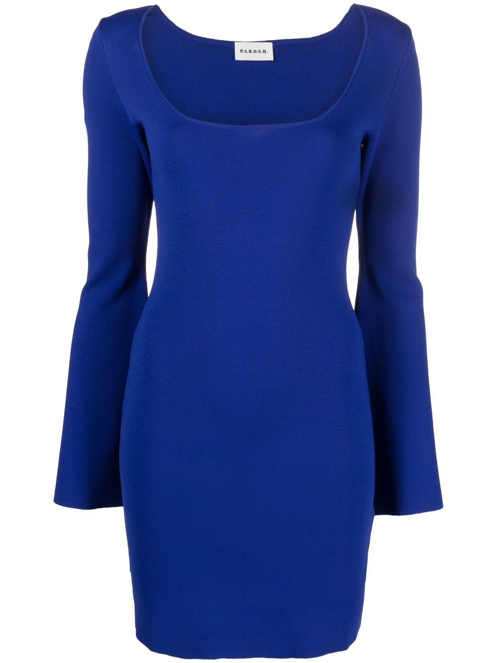 P.A.R.O.S.H. knitted long-sleeved mini dress - Blue von P.A.R.O.S.H.