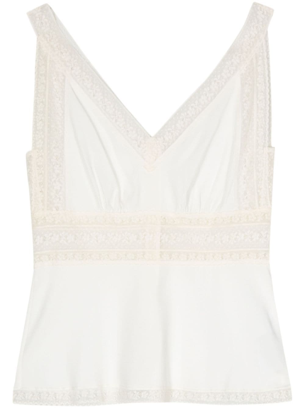 P.A.R.O.S.H. lace-detail sleeveless blouse - Neutrals von P.A.R.O.S.H.