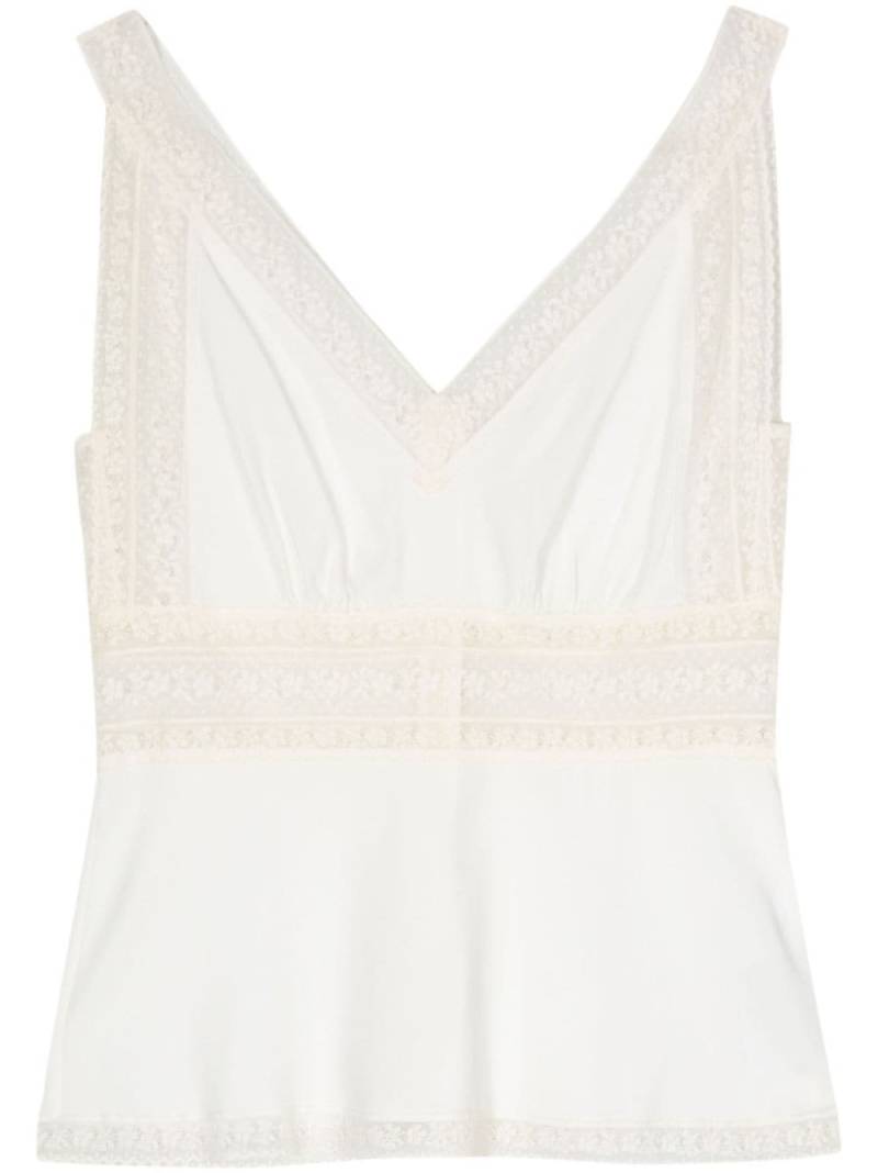 P.A.R.O.S.H. lace-detail sleeveless blouse - Neutrals von P.A.R.O.S.H.