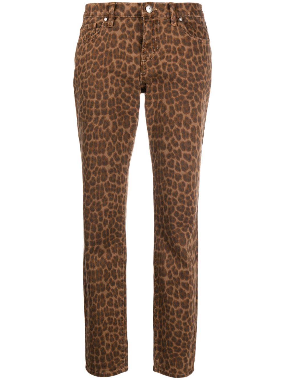 P.A.R.O.S.H. leopard-pattern slim-fit cropped trousers - Brown von P.A.R.O.S.H.