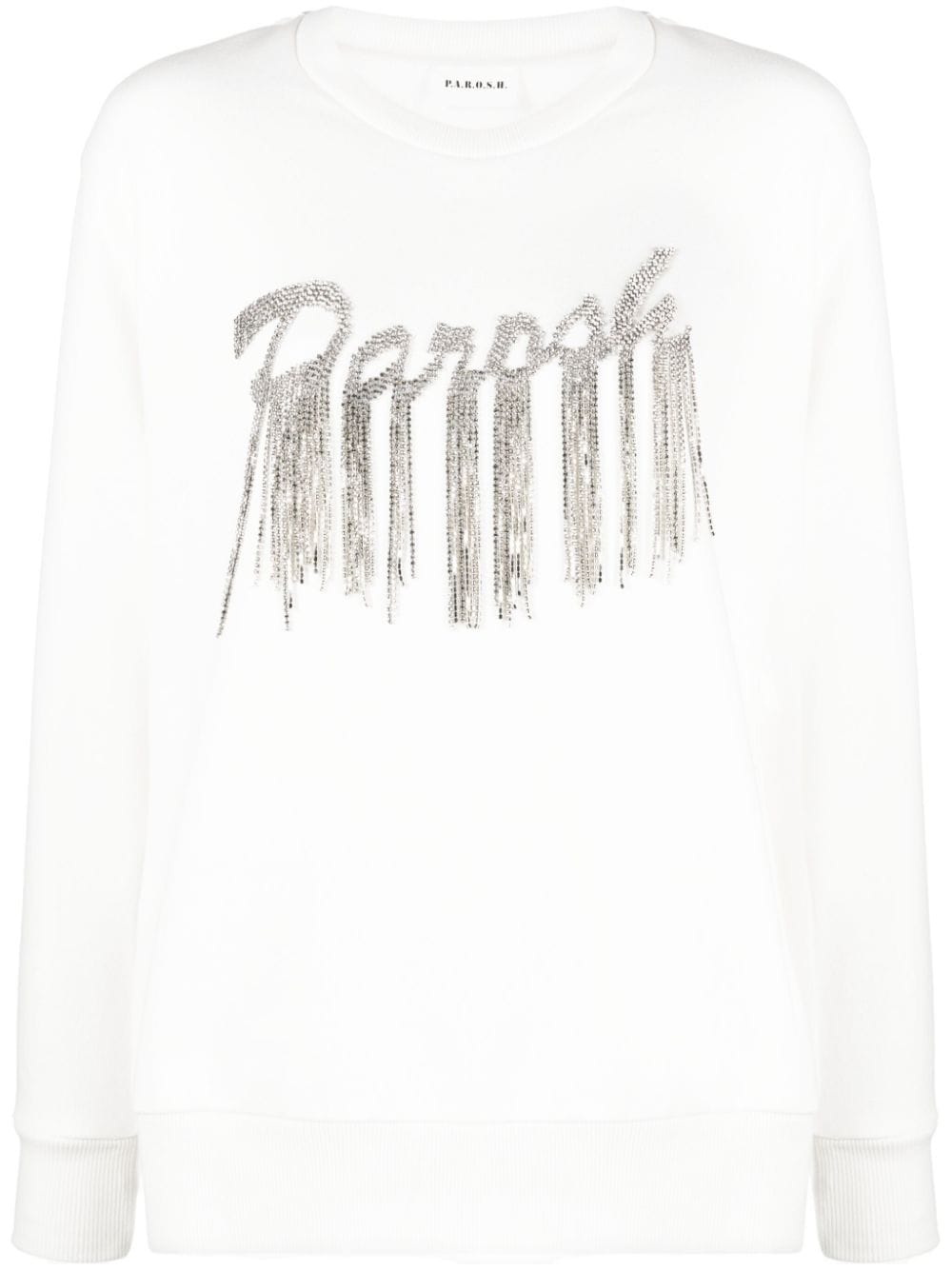 P.A.R.O.S.H. logo-embellished cotton sweatshirt - White von P.A.R.O.S.H.