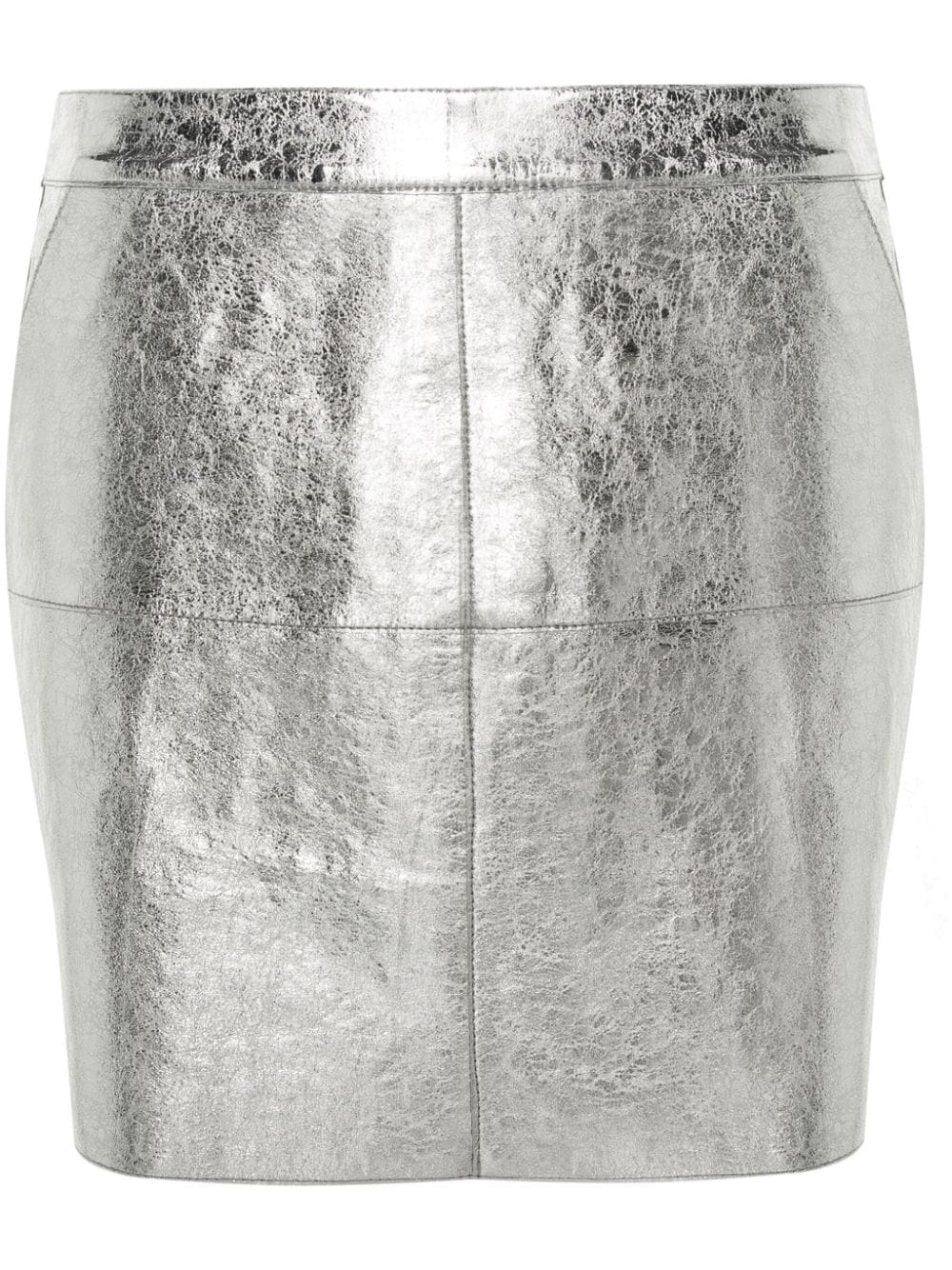 P.A.R.O.S.H. metallic mini skirt - Silver von P.A.R.O.S.H.
