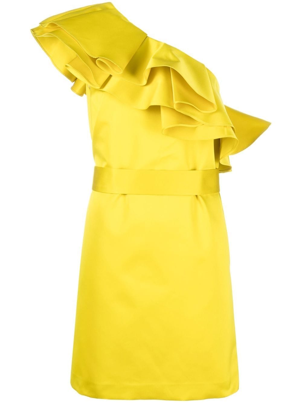 P.A.R.O.S.H. one-shoulder draped minidress - Yellow von P.A.R.O.S.H.