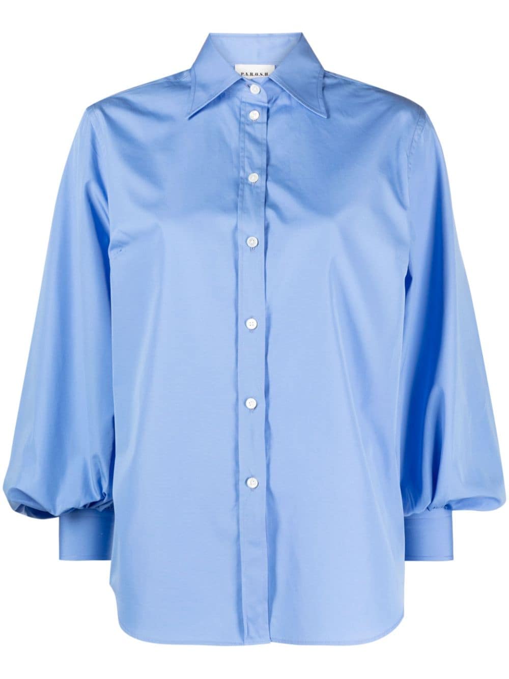 P.A.R.O.S.H. puff-sleeves cotton shirt - Blue von P.A.R.O.S.H.