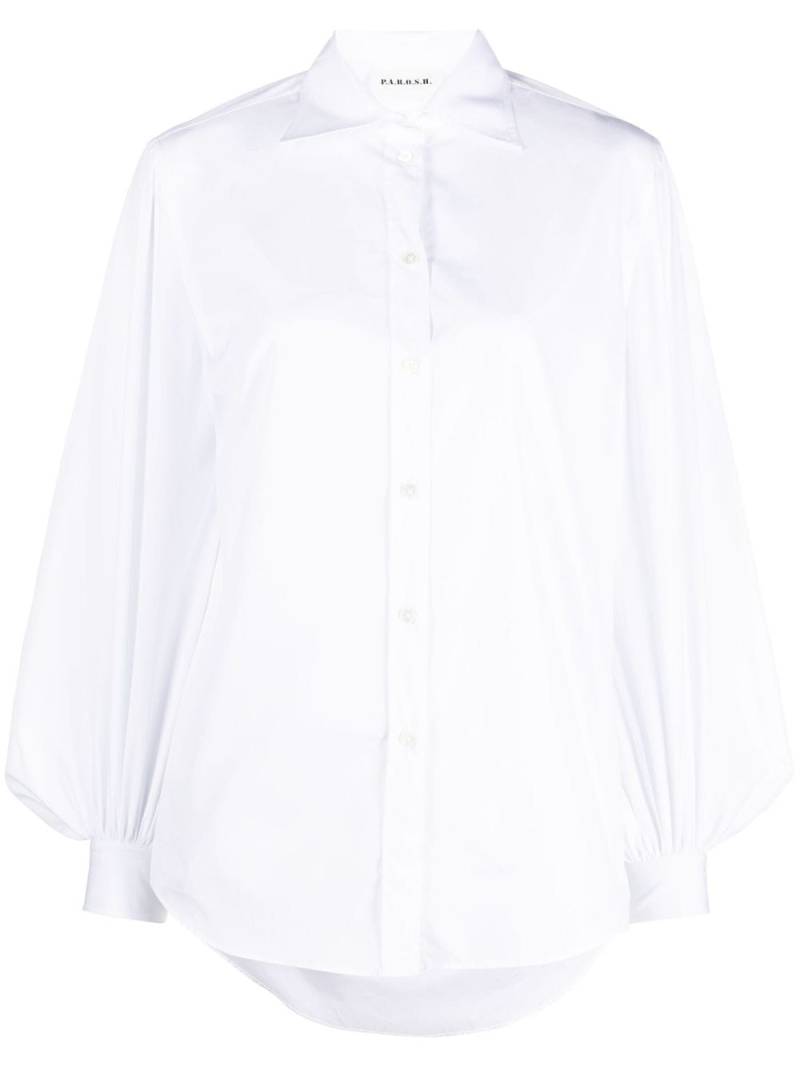 P.A.R.O.S.H. puff-sleeves cotton shirt - White von P.A.R.O.S.H.