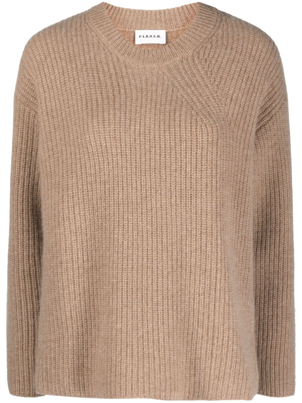 P.A.R.O.S.H. ribbed-knit cashmere sweatshirt - Brown von P.A.R.O.S.H.