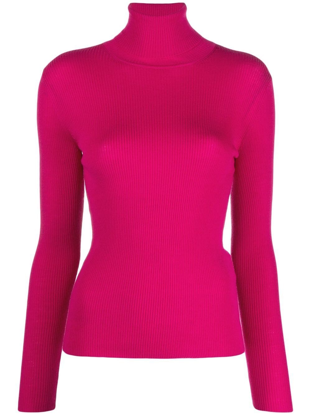 P.A.R.O.S.H. ribbed-knit roll-neck jumper - Pink von P.A.R.O.S.H.