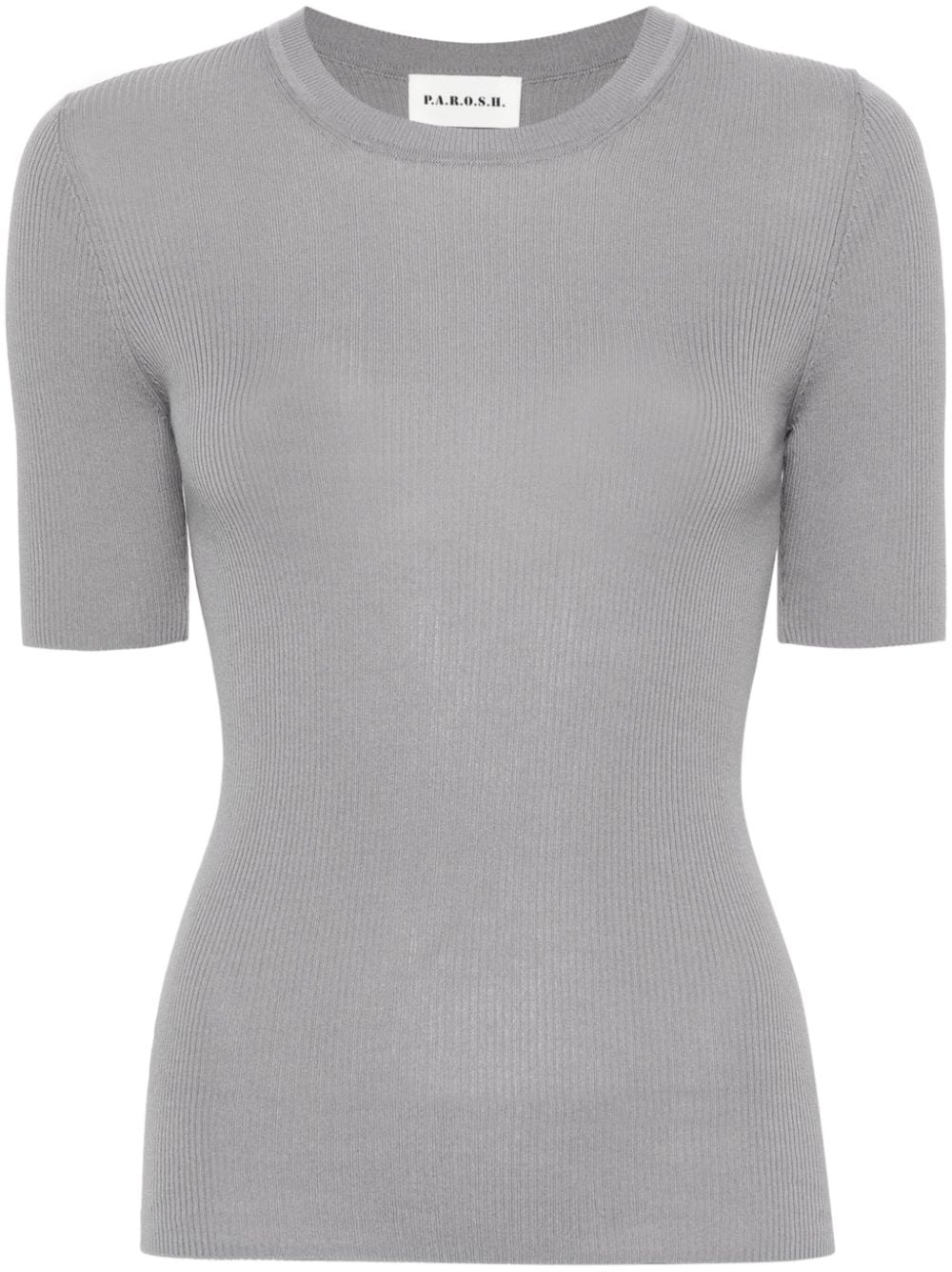 P.A.R.O.S.H. ribbed-knit top - Grey von P.A.R.O.S.H.