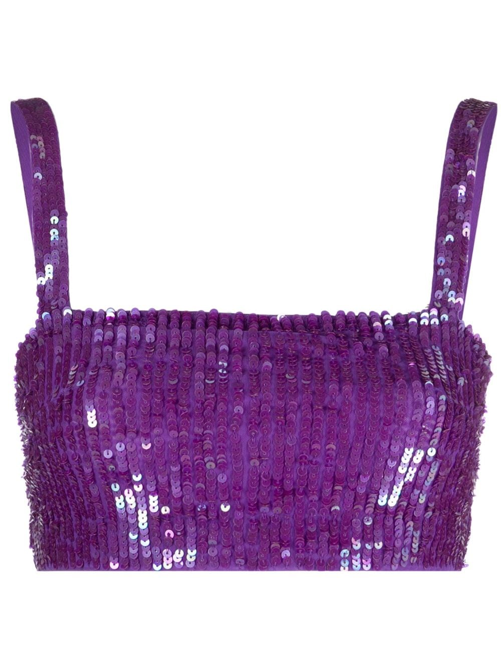 P.A.R.O.S.H. sequin-embellished crop top - Purple von P.A.R.O.S.H.