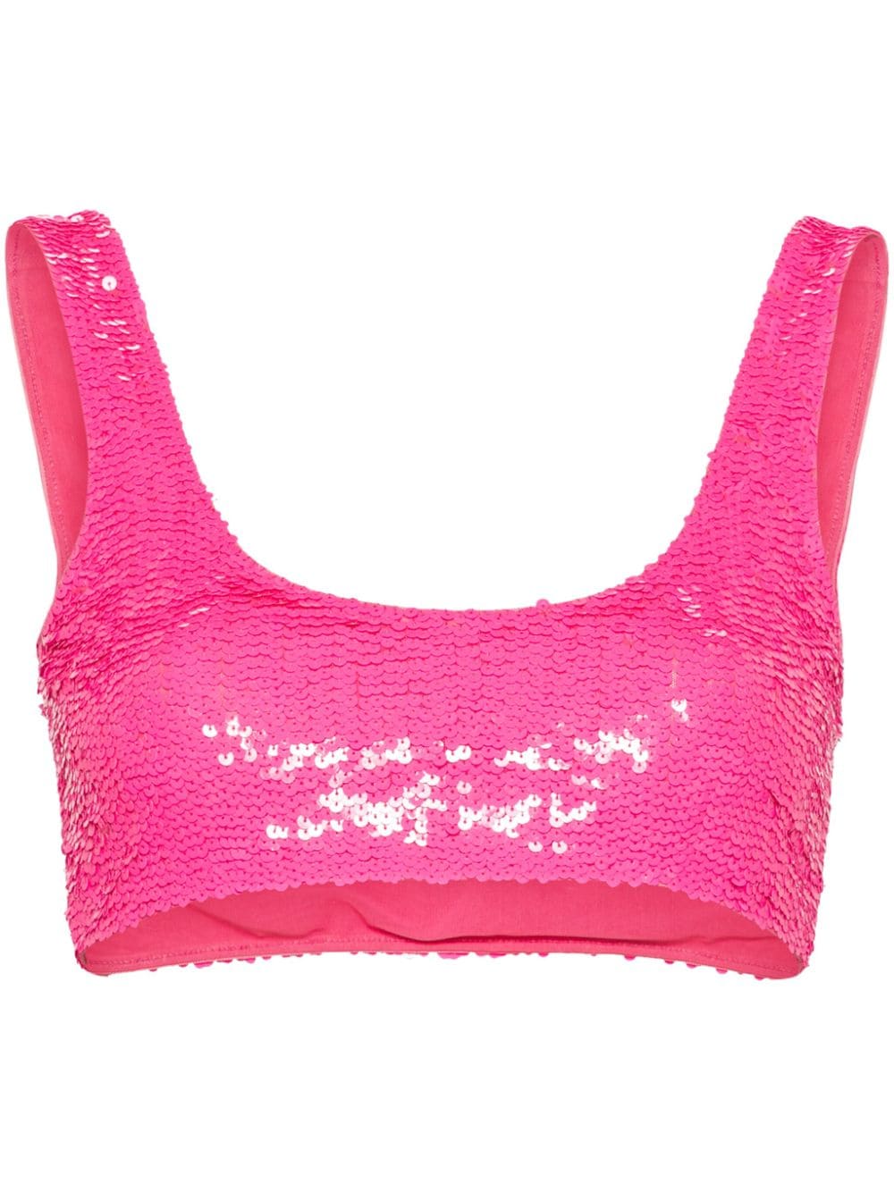 P.A.R.O.S.H. sequin-embellished cropped top - Pink von P.A.R.O.S.H.