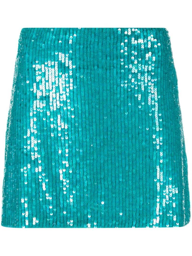 P.A.R.O.S.H. sequin-embellished skirt - Blue von P.A.R.O.S.H.