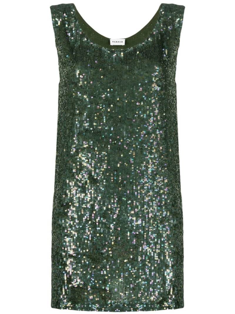 P.A.R.O.S.H. sequin-embellished sleeveless top - Green von P.A.R.O.S.H.