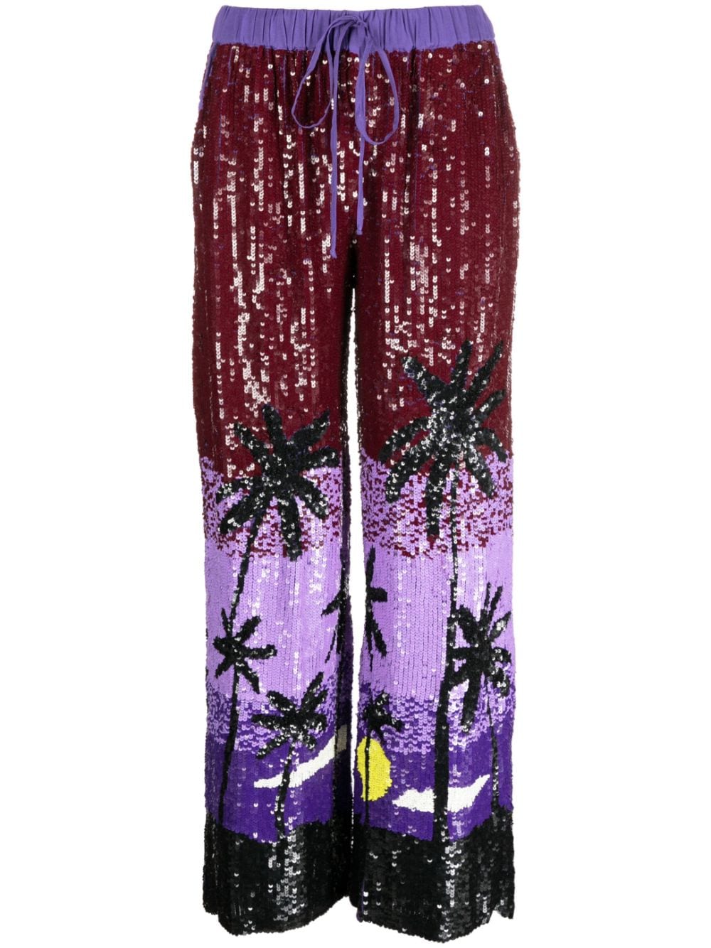 P.A.R.O.S.H. sequin-embellished trousers - Purple von P.A.R.O.S.H.