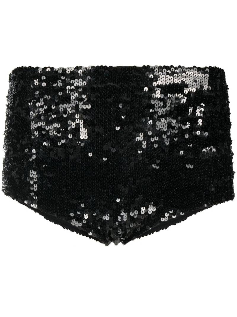 P.A.R.O.S.H. sequin mini-shorts - Black von P.A.R.O.S.H.