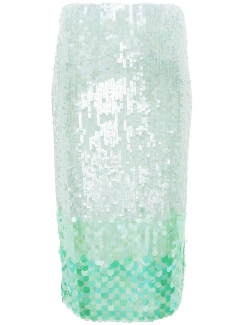 P.A.R.O.S.H. sequinned midi skirt - Green von P.A.R.O.S.H.