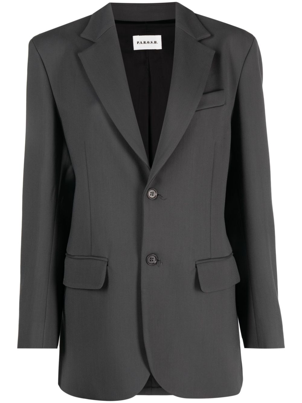 P.A.R.O.S.H. single-breasted notched-lapel blazer - Grey von P.A.R.O.S.H.