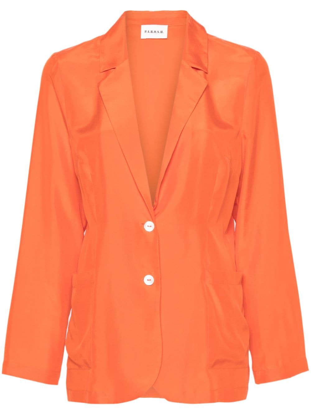 P.A.R.O.S.H. single-breasted silk blazer - Orange von P.A.R.O.S.H.