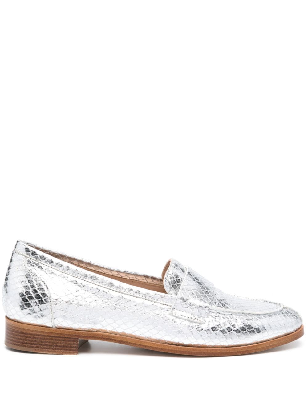 P.A.R.O.S.H. snake-effect loafers - Silver von P.A.R.O.S.H.