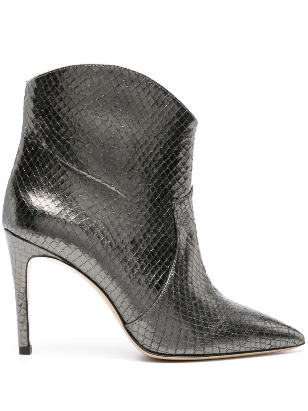 P.A.R.O.S.H. snakeskin-effect leather boots - Metallic von P.A.R.O.S.H.