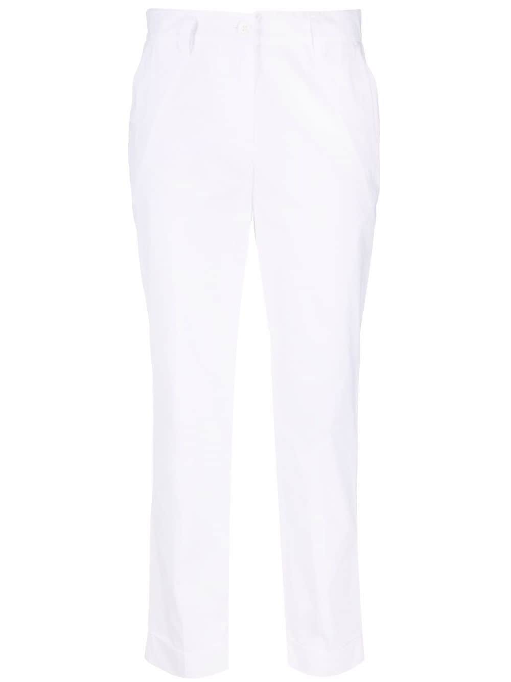 P.A.R.O.S.H. tapered cotton trousers - White von P.A.R.O.S.H.