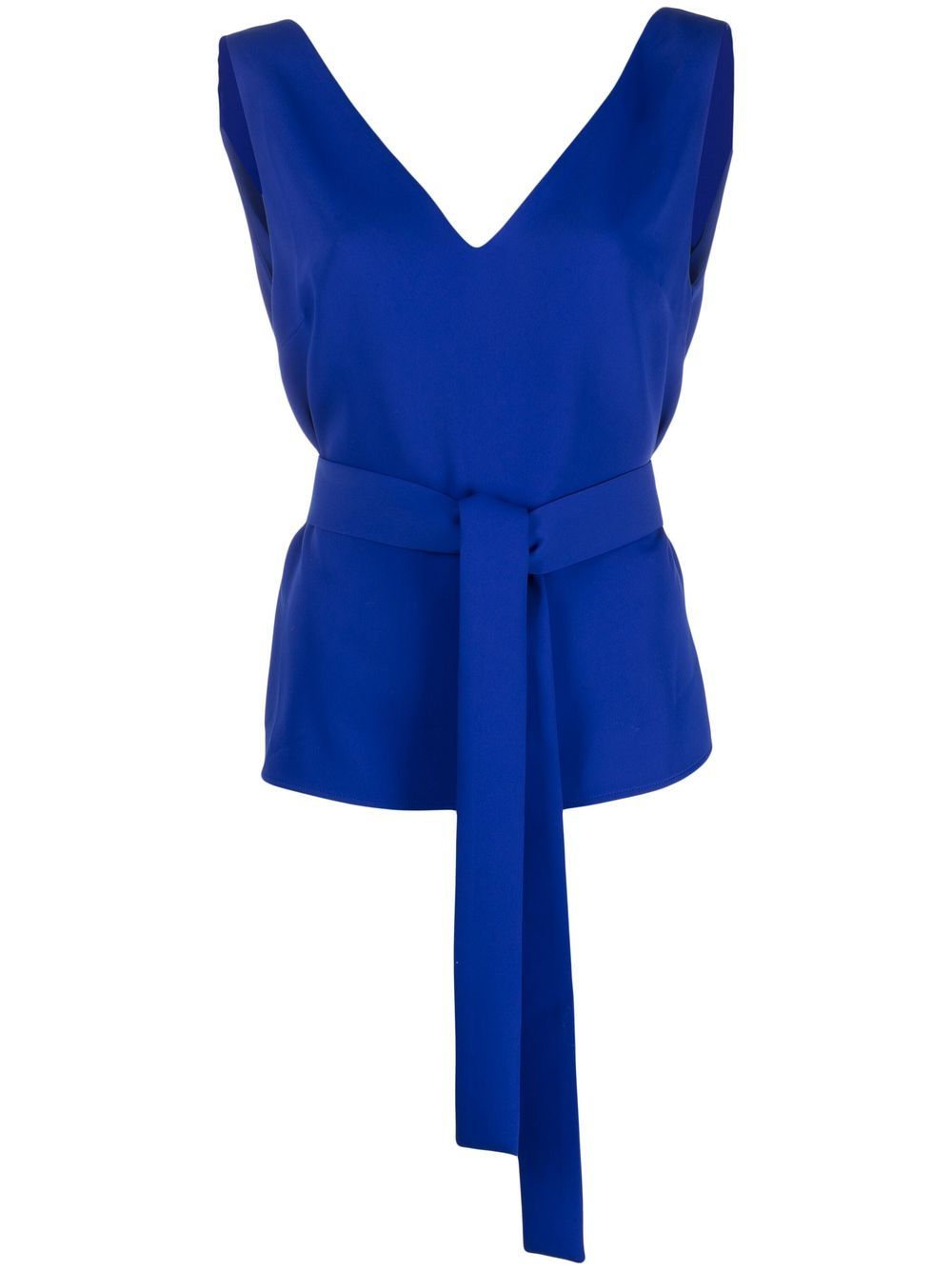 P.A.R.O.S.H. tie-waist sleeveless blouse - Blue von P.A.R.O.S.H.