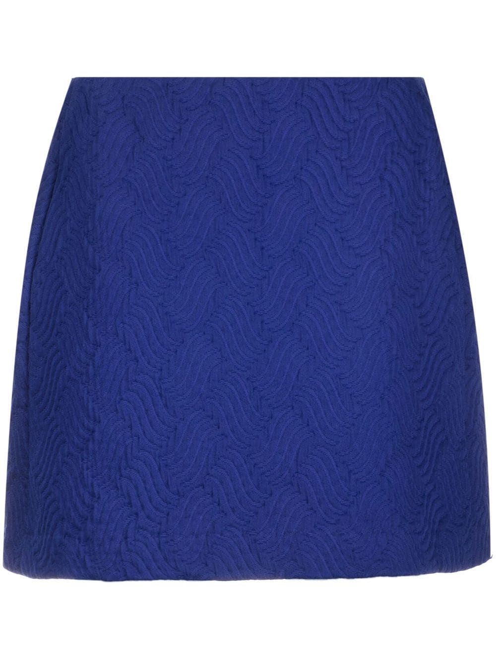 P.A.R.O.S.H. wave-print mini skirt - Blue von P.A.R.O.S.H.
