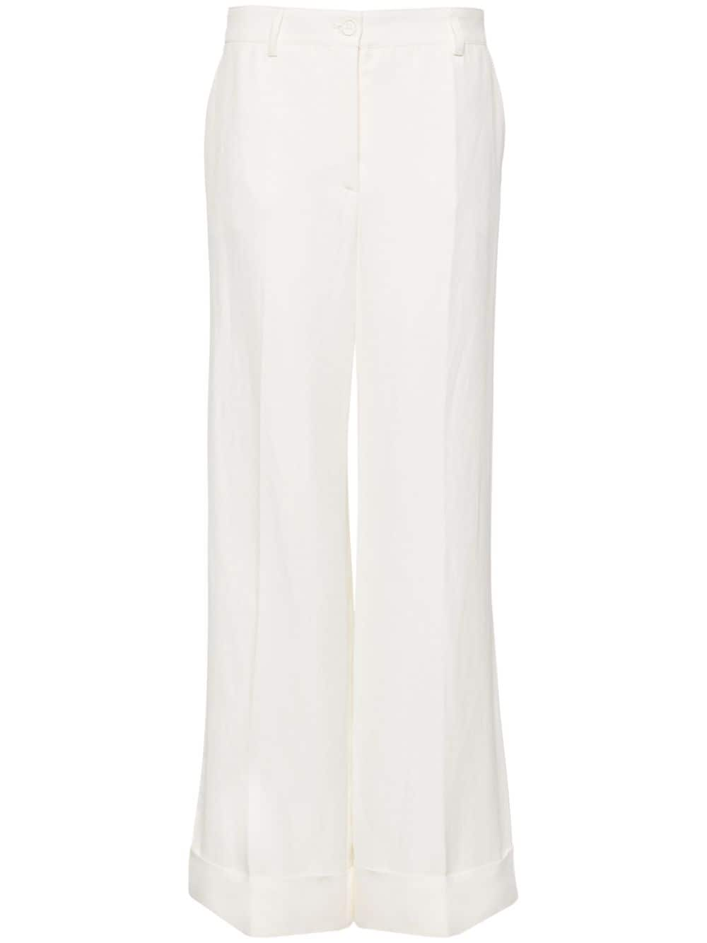 P.A.R.O.S.H. wide-leg textured trousers - White von P.A.R.O.S.H.